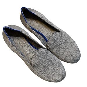 Rothy”s Taupe Heather Loafer w/ Blue Trim Size 7.5